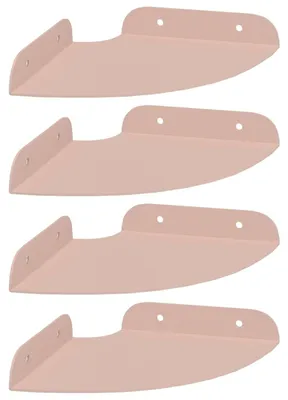 Obrázok produktu pre Závesná polica s poličkou 4 pcs Ružová 15 x 15 x 2 cm