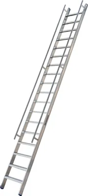Produktbild von Alu Profi Stufenanlegeleiter Mod. 220 mit 2 Handläufen - Stufenanzahl: 18, Leiternlänge (L): 4,37 m