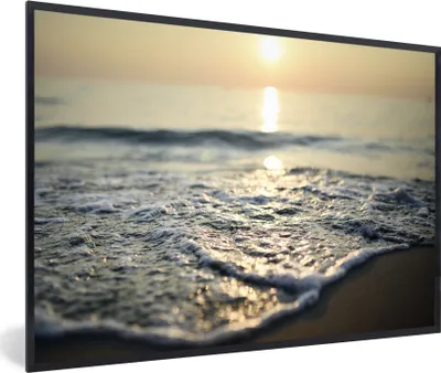 Produktbild von MuchoWow® MuchoWow® Gerahmtes Poster Meer - Sonne - Strand 60x40 cm - Poster mit zchwarzem Bilderrahmen - Printing - Wanddeko Schlafzimmer