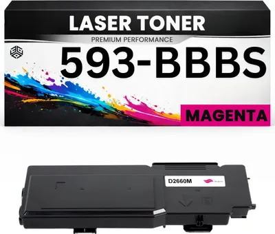 Produktbild von Toner 593-BBBS Magenta für Dell kompatibel 593BBBS Premium Alternative für Dell Color Laser Printer C2660dn, C2665dnf
