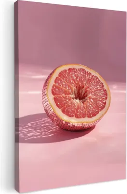 Produktbild von Leinwand Bilder 40x60 cm - Disco - Grapefruit - Rosa, Wandbilder, Wanddeko Wohnzimmer, Bild