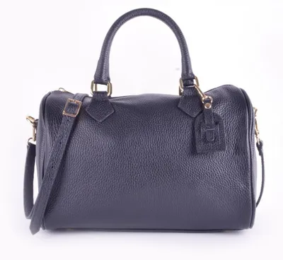 Productafbeelding van Giuliano lederen bowlingtas Giselle -  italy - donkerblauw