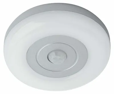 Imagen del producto de FANEUROPE: Lámpara de estantería recargable, blanca/plateada, de policarbonato, con LED, 1 W, 110 lúmenes, 4000 K, con sensor, dimensiones: 7 x 7 x 2,15 cm