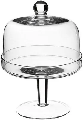 Produktbild von Etagère aus Glas mit Glasstolpe - rund, 23 cm