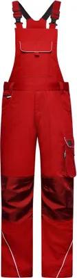 Produktbild von Workwear Pants with Bib - SOLID - red, Gr. 46