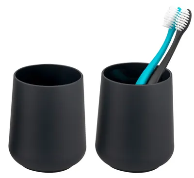 Produktbild von eluno Becher Set TESERO 2tlg. mit Soft-Touch Oberfläche, aus Kunststoff in Schwarz