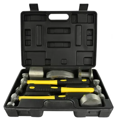 Immagine prodotto di Kit-set martelli e tasselli da carrozziere, riparazione auto con valigetta, 7 pezzi