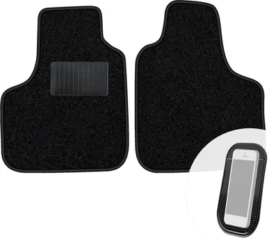 Produktbild von moto-MOLTICO Vorne Fußmatten Auto Velours Autoteppiche Schwarz Automatten Set 2-teilig passend für Opel Frontera A 1992-1998