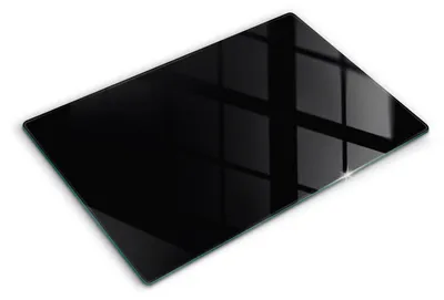 Produktbild von Abdeckung Glas - Küchenabdeckung - 80x52 cm - Abdeckplatte -Schwarze Farbe