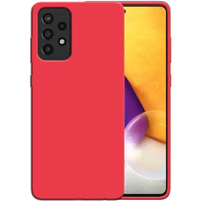 Zdjęcie produktu dla Etui silikonowe Smartphonica do Samsung Galaxy A72 z miękkim wnętrzem - czerwone
