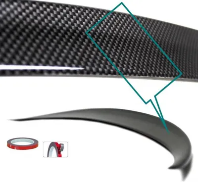 Produktbild von Heckspoiler Heckspoilerlippe Carbon hochglanz Optik + 3M passend für BMW F10