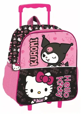 Obrázek produktu pro Batoh Hello Kitty & Kuromi s kolečky, 32 cm