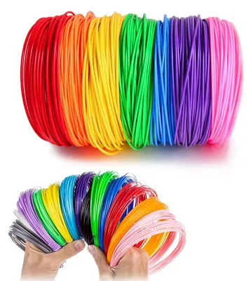 PLA 3D-Druckerfilament 1,75 mm, 10 Farben, 50 m