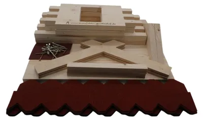 Immagine prodotto di Kit per la costruzione di una casetta per uccelli (grande), tegole rosse