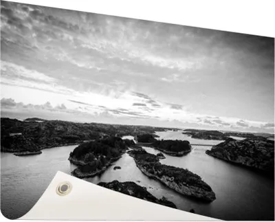 Produktbild von Gartenposter - 120x80 cm - Nordseeinseln Schwarz-Weiß-Foto  - Modernes Wandbilder