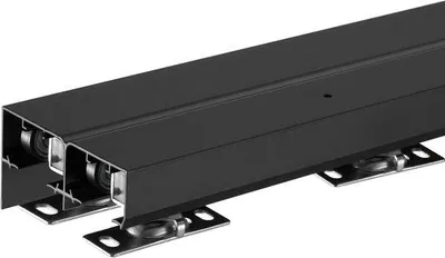 Imagen del producto de Juego de aluminio para 2 puertas, de 2,44 cm de ancho, para puertas de 3,9 a 4,9 cm de grosor, robusto y con deslizamiento suave