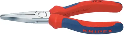 Produktbild von Knipex 30 15 140, Spitzzange, 4 mm, 4,2 cm, Stahl, Blau, Rot, 140 mm