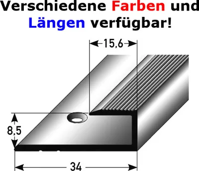 Produktbild von Einschubprofil "Barrie" für Laminat, 8,5 mm Einfasshöhe, Aluminium eloxiert, gebohrt-silber-1000