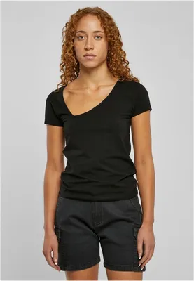 Immagine prodotto di Urban Classics - Donna Tee organica con scollo asimmetrico nero - S