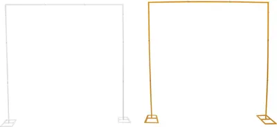 Produktbild von Metall-Hochzeitsbogen, Hintergrundständer, weiß, Größe M, für Garten, Fotostudio und Geburtstagsfeiern