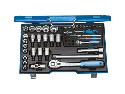 Produktbild von GEDORE Steckschlüsselsatz 19 V20 U-10, 1/4 + 1/2, Steckschlü
