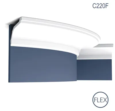 Produktbild von Orac Decor C220F LUXXUS flexible Eckleiste Stuckleiste Gesims Einrichtungs Profil | 2 m