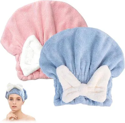 Produktbild von Famanu Set von 2 Mikrofaserturbanen, superabsorbierend und schnelltrocknend – Grau