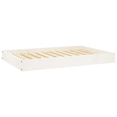 Obrázok produktu pre vidaXL Pelech pre psov biely 91,5x64x9 cm z masívneho borovicového dreva