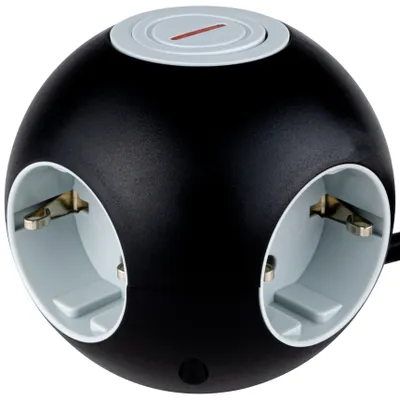 Produktbild von REV Powerglobe mit Schalter, 4-fach, schwarz/grau
