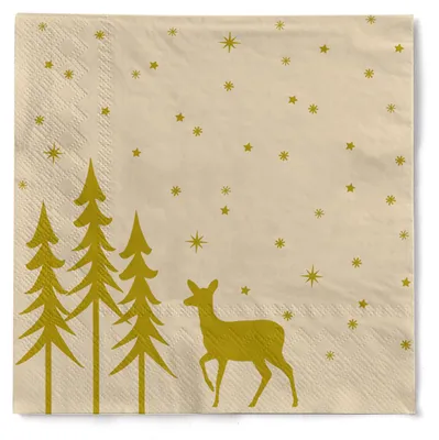 Produktbild von MANK Serviette Liane in Pebble-Stone aus Tissue 3-lagig, 40 x 40 cm, 1/4 Falz, 100 Stück