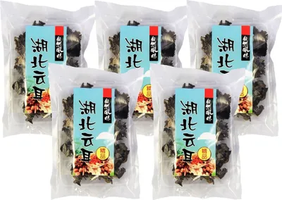 Produktbild von 5er Pack getrocknete Mu Err Pilze (5x 50g) | schwarz/schwarz | Wolkenohrenpilz | Morcheln | Black Fungus