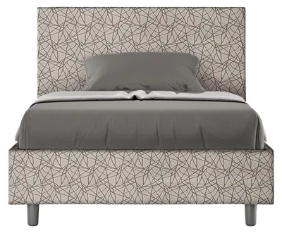 Immagine prodotto di Letto 1 Piazza e Mezzo 120x200 cm con Rete e Contenitore Adele Era 02 Grigio