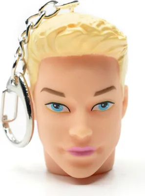 Produktbild von Kopf Schlüsselanhänger Miniblings Anhänger Gummi Körperteil Mann Körper Puppe blond