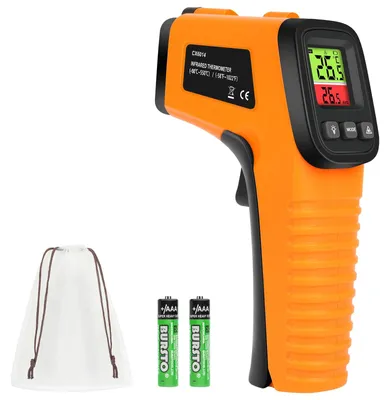 Imagen del producto de Termómetro infrarrojo, rango de temperatura de -50°C a 550°C, para uso en cocina y aplicaciones industriales