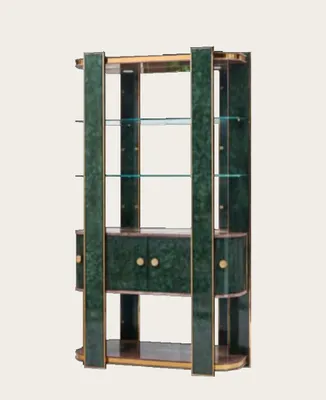 Image de Vitrine design en bois Armoire Armoires Salon Étagères Bureau Étagères en verre