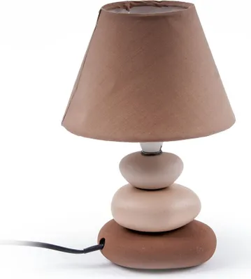 Produktbild von BRILLIANT Lampe Paolo Tischleuchte braun | 1x D45, E14, 40W, geeignet für Tropfenlampen (nicht enthalten) | Mit Schnurzwischenschalter