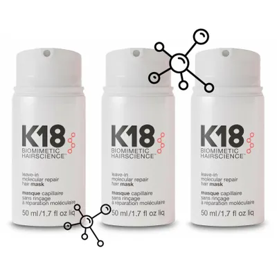 Produktbild von Haarmaske K18 Haarpflege Molecular Repair Hair Mask, 3x 50ml