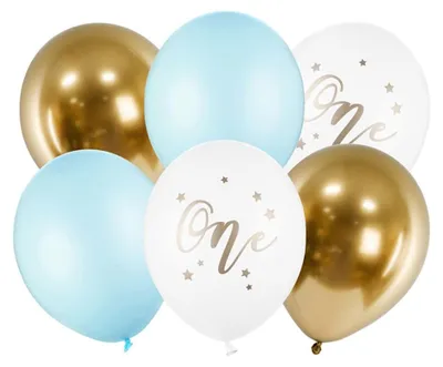 Ballon-Set 30 cm Pastell Hellblau, 6 Stück, Geburtstagsdeko