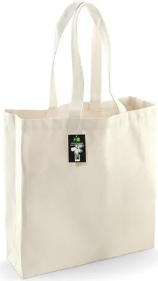 Produktbild von Westford Mill W623 | Fairtrade Baumwolle Classic Shopper 39 x 42 x 13 cm - Farbe: Natural - Größe: One Size