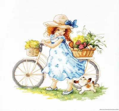 Obrázek produktu pro Luca-S cross stitch set "Take me with you", počítaný vzor, 22x20cm
