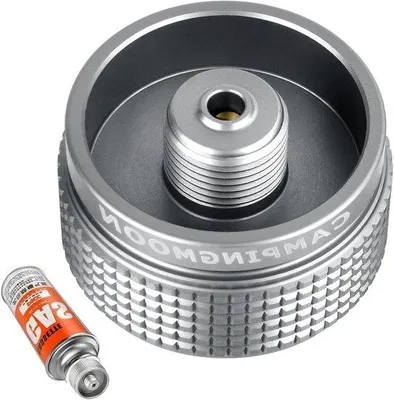 Produktbild von Camping Gas Adapter mit Spiralventil und Druckventil für Multifunktions-Camping-Tank.