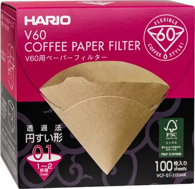 Zdjęcie produktu dla Hario filtry papierowe Misarashi do Dripa 100 szt. V60 01