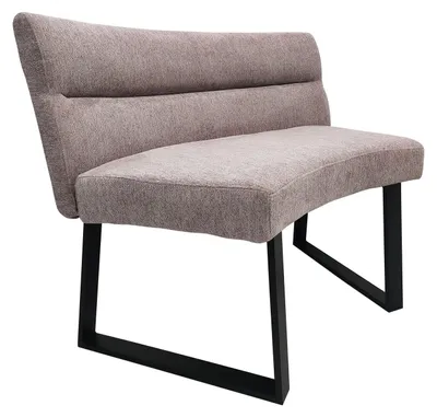 Produktbild von Bank Liron Runde gepolstert mit Rückenlehne, 108x82x60 cm, 360 kg Belastbarkeit