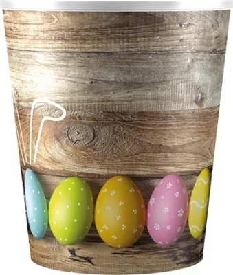 Image de Couvercle de pot ŒUFS DE PAQUES Printemps plastique d12x14cm
