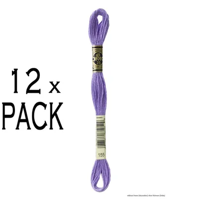 Image de 12x DMC Fil de broderie Mouline Special 117mc -155, 6 fils, 8m