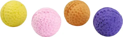 Obrázek produktu pro Měkký míček Beeztees – hračka pro kočky – pěnová guma – 4 ks – 4 cm