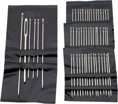 Produktbild von fleissiges Lieschen 63617 Nähnadeln Nadelset 55 teilig auf Karte-Verschiedene Nadeln Stopfnadel, Sacknadel, Chenillenadel, Applikationsnadel-Aus Metall, Leder, Silber, 1-Pack, stück