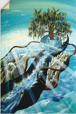 Produktbild von ARTland Wandbild, selbstklebend Lebensfluss Größe: 60x90 cm
