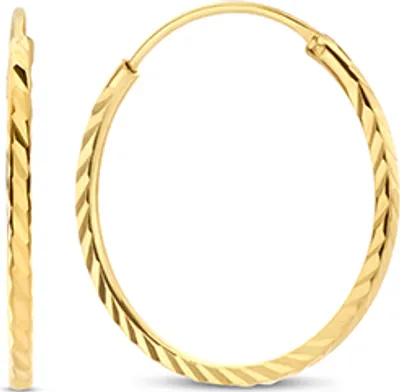 Produktbild von New Bling 9NB-1013 Silberohrringe - Damen - Diamanten - 18 mm Durchmesser - 1,2 mm Dicke - Silber - vergoldet (vergoldet/Gold auf Silber)