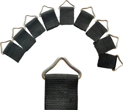 Produktbild von Dreieckschnalle für Trampolin, 10 Stück Dreieckringe V-Ringschnalle, Metalldreieckschnalle mit hoher Erosionsbeständigkeit für die Reparatur von Trampolinersatz